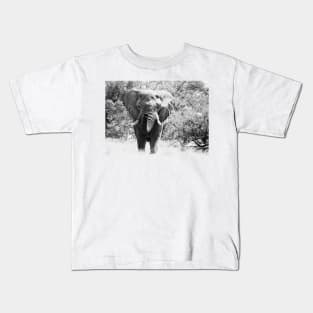 Elephant (Monochrome) Kids T-Shirt
